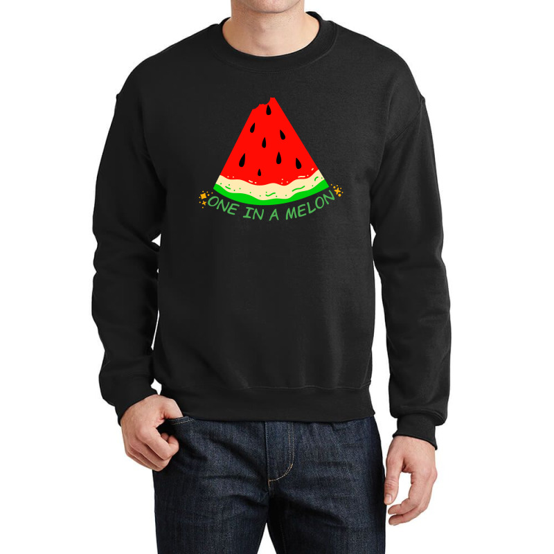 You're One In A Melon Funny Puns For Kids Crewneck Sweatshirt | Artistshot