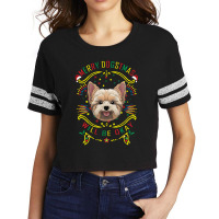 Merry Dogstmas Will Be Okay Merry Christmas, Funny Dog Yoga Scorecard Crop Tee | Artistshot