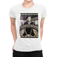 Buster Keaton  The Navigator  Film  D23 Classic  Yellow Green Ladies Fitted T-shirt | Artistshot