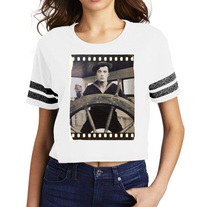 Buster Keaton  The Navigator  Film  D23 Classic  Yellow Green Scorecard Crop Tee by baklidayamaj | Artistshot