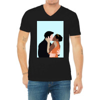 Anthony And Kate Poster Red V-neck Tee | Artistshot