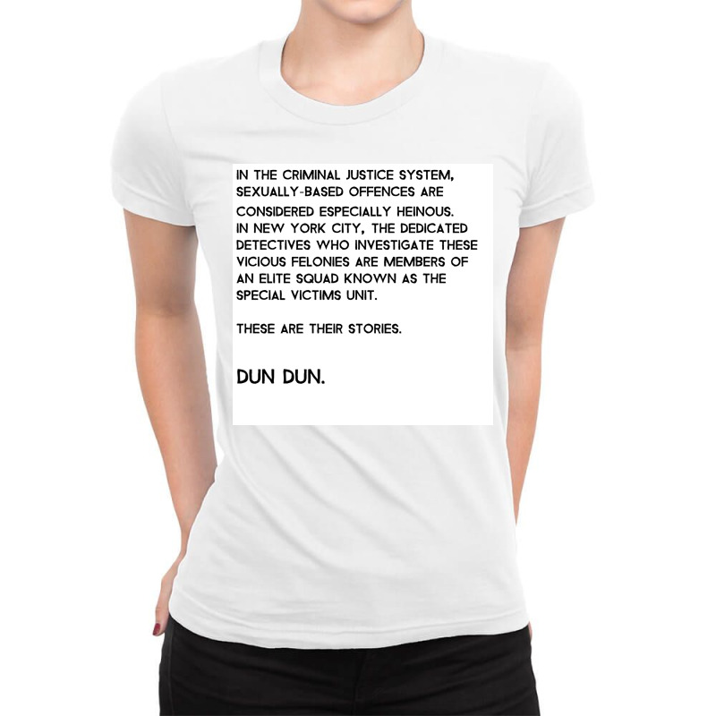 Law Amp Order Special Victims Unit Poster Blue Ladies Fitted T-Shirt by kezzjaxelo | Artistshot