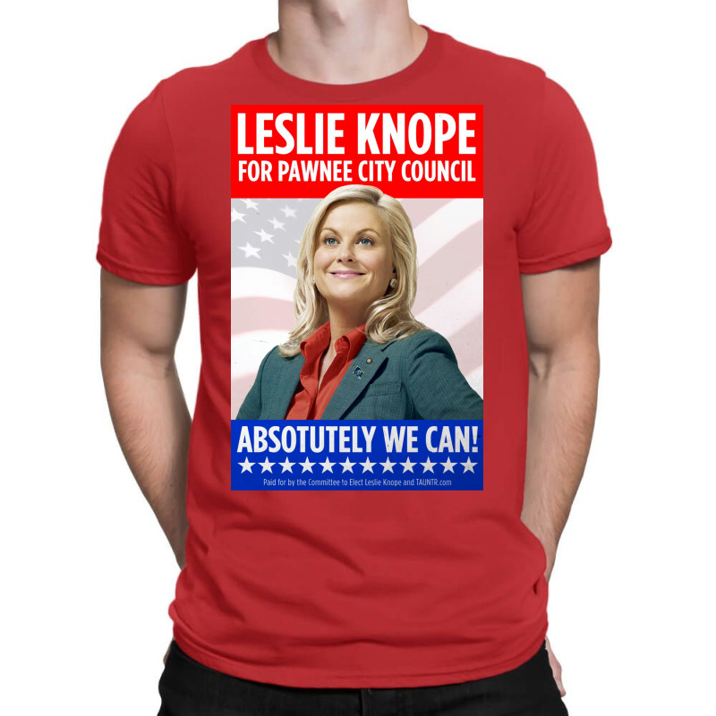 Leslie Knope For Pawnee City Council Poster Music T-shirt | Artistshot