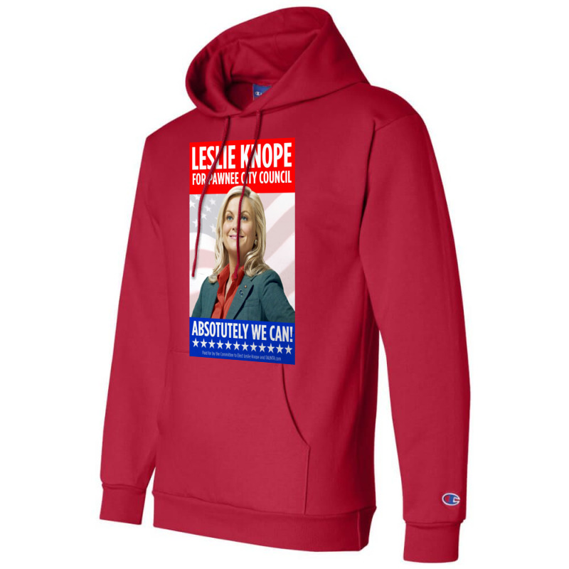 Leslie Knope For Pawnee City Council Poster Music Champion Hoodie | Artistshot