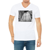 Cousin Itt Poster Stars (1) V-neck Tee | Artistshot