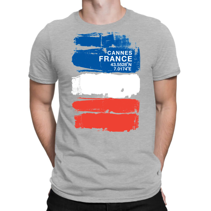 Cannes France Coordinates Vintage French Art   Love Funny T-shirt | Artistshot