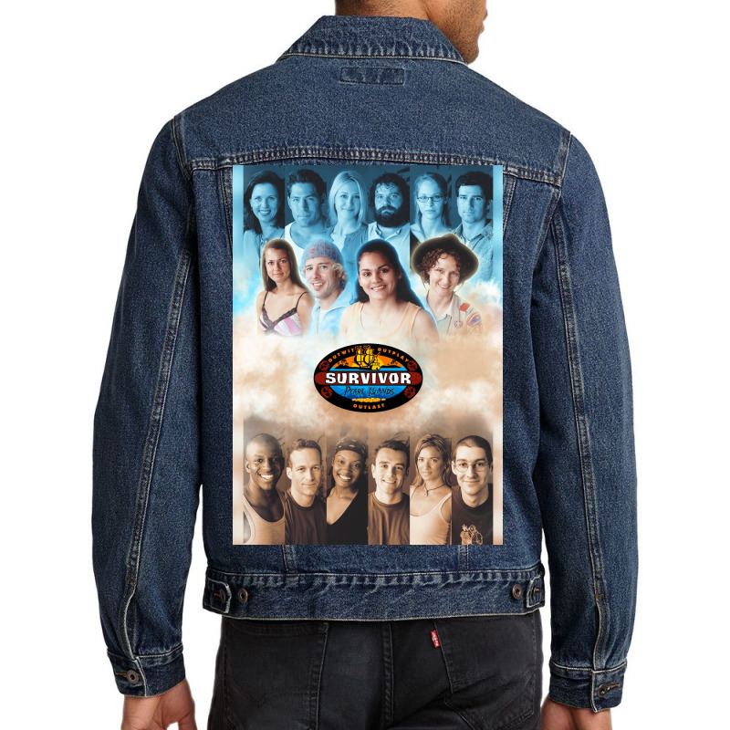 Survivor Pearl Islands Poster Stars Men Denim Jacket by szylkoarowv | Artistshot