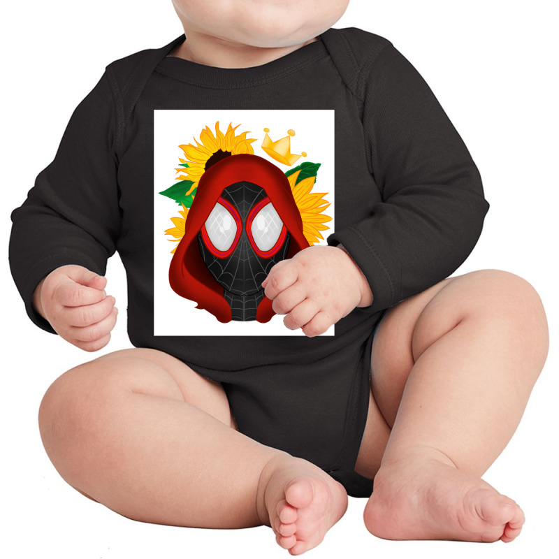 Spiderverse Miles Morales Sunflower Long Sleeve Baby Bodysuit by RonaldLagman | Artistshot