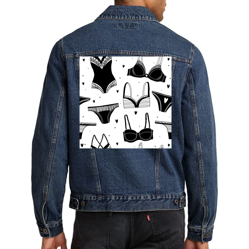 Cute Lingerie Men Denim Jacket by MuddledS | Artistshot