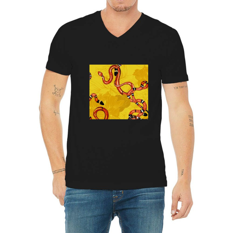 Snake Pattern V-neck Tee | Artistshot