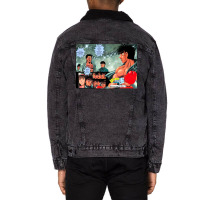 Ippo Vs Sawamura Entrances Unisex Sherpa-lined Denim Jacket | Artistshot