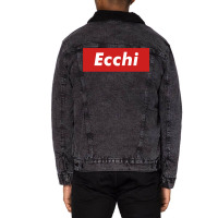 Ecchi Car Slap Unisex Sherpa-lined Denim Jacket | Artistshot