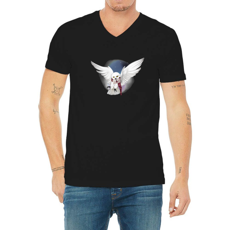 Snowy White Owl V-neck Tee | Artistshot