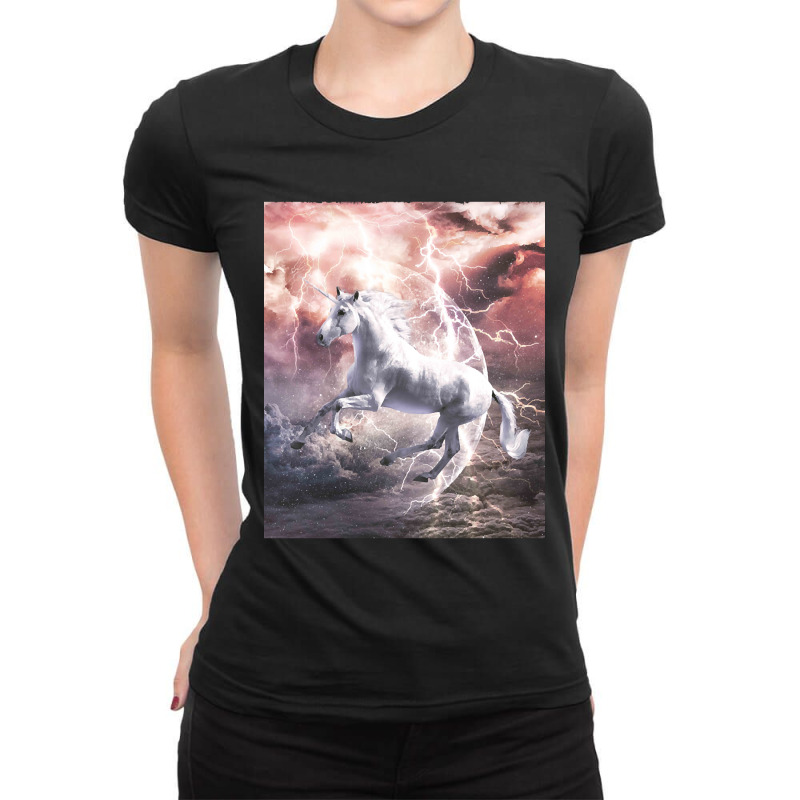 Limited Edition Epic Lightning Unicorn-bwcsc Ladies Fitted T-Shirt by webberkyla | Artistshot