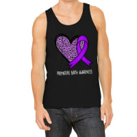 Womens Premature Birth Awareness Purple Ribbon V-neck Tank Top | Artistshot