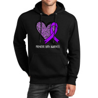 Womens Premature Birth Awareness Purple Ribbon V-neck Unisex Hoodie | Artistshot