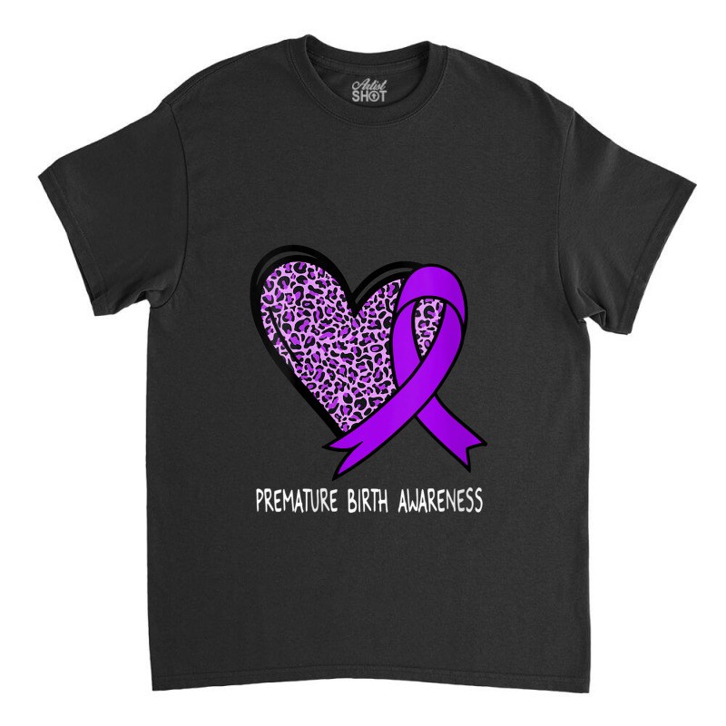 Womens Premature Birth Awareness Purple Ribbon V-neck Classic T-shirt | Artistshot