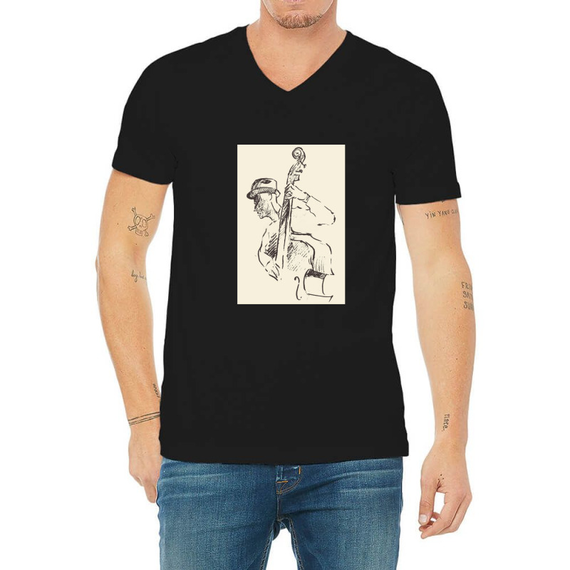 Contrabass Groovin' V-Neck Tee by JamesBurges | Artistshot