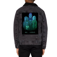 Mr Robot Poster Cute Unisex Sherpa-lined Denim Jacket | Artistshot