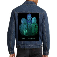 Mr Robot Poster Cute Men Denim Jacket | Artistshot