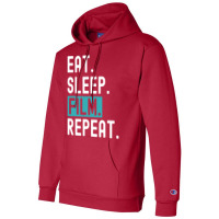 Eat Sleep Film Repeat Gift  Film Director  Movie Director  Film Studen Champion Hoodie | Artistshot