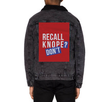 Recall Knope Donx27t Poster Nostalgia Unisex Sherpa-lined Denim Jacket | Artistshot