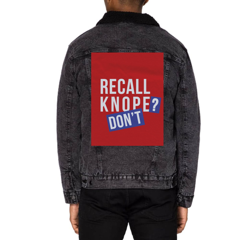 Recall Knope Donx27t Poster Nostalgia Unisex Sherpa-Lined Denim Jacket by shabnajianxiq | Artistshot