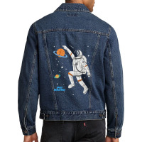 Space Basketball Men Denim Jacket | Artistshot