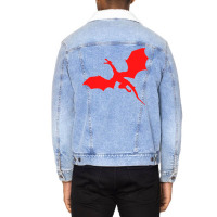 Quest For Glory Design Red Dragon Unisex Sherpa-lined Denim Jacket | Artistshot