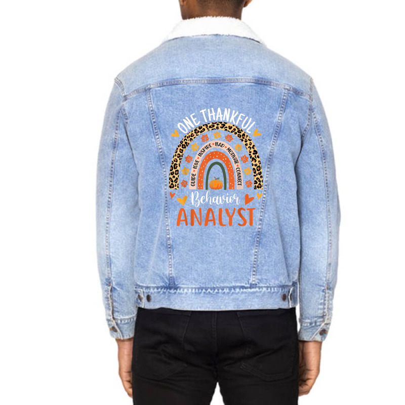 Behavior Analyst Thanksgiving Aba Therapist Psychologist Unisex Sherpa-Lined Denim Jacket by SamuelTABraun | Artistshot