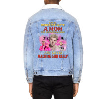 Never Underestimate A Mom Who Loves Machine Unisex Sherpa-lined Denim Jacket | Artistshot