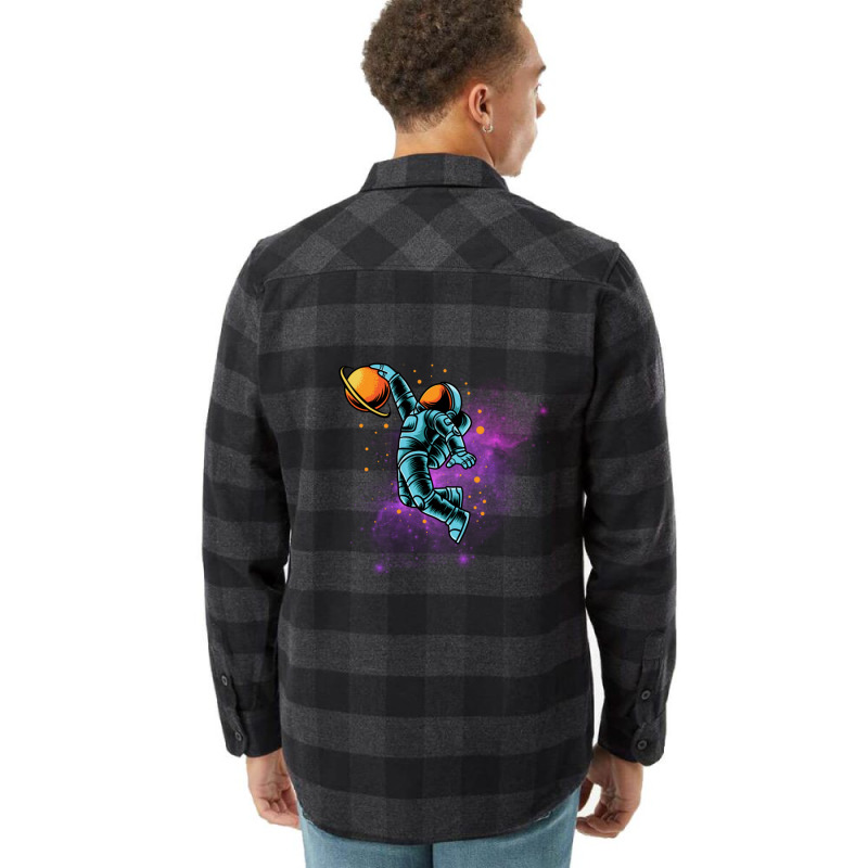 Space Dunk Essential Basketball Astronaut Flannel Shirt | Artistshot