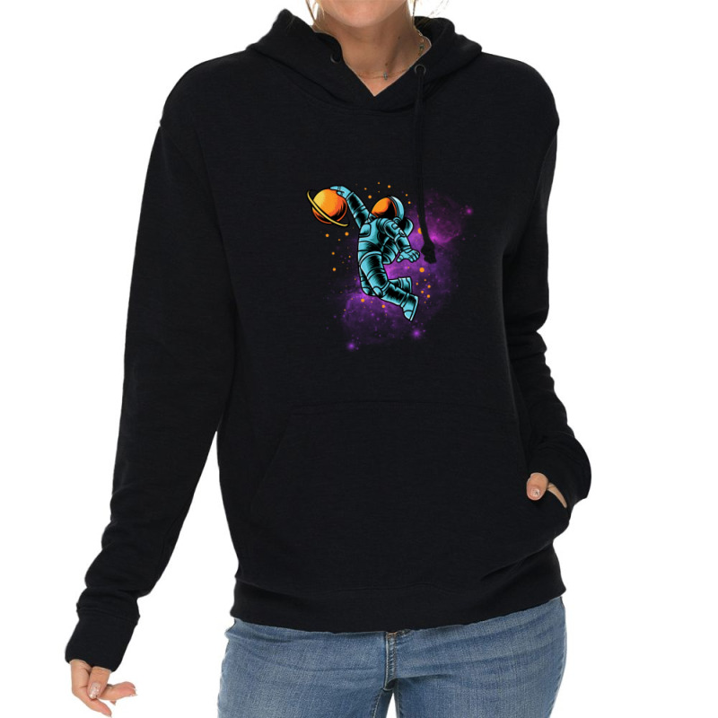 Space Dunk Essential Basketball Astronaut Lightweight Hoodie | Artistshot