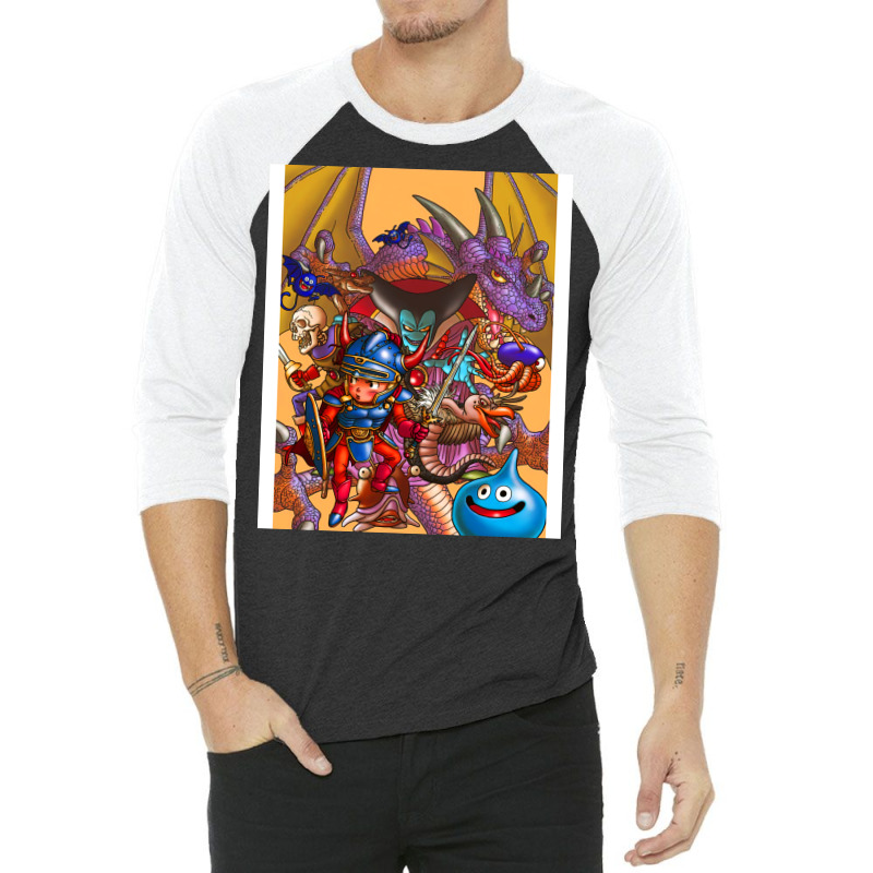 Dragon Warrior Quest Art V 2 3/4 Sleeve Shirt by matrismonzono | Artistshot