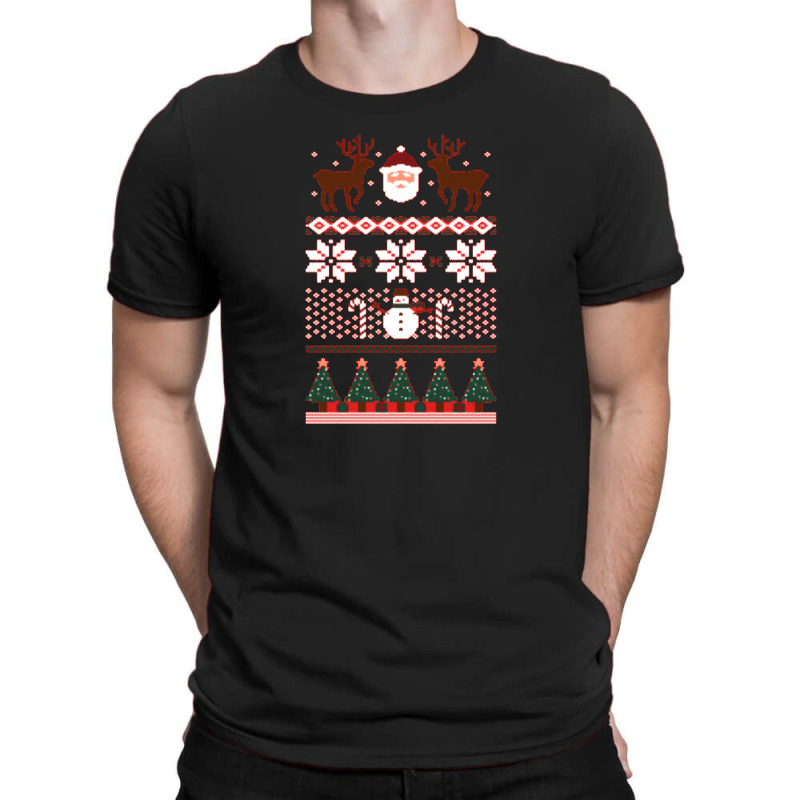 Ugly Christmas Santa Rudolph T-shirt | Artistshot