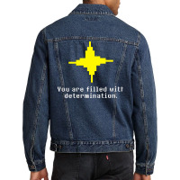 Undertale   Determination Point Men Denim Jacket | Artistshot