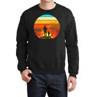 Father And Son Vintage T  Shirt Father And Son Vintage Sunset T  Shirt Crewneck Sweatshirt | Artistshot