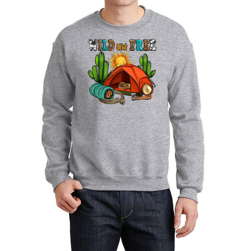 Wild And Free Camp Crewneck Sweatshirt | Artistshot
