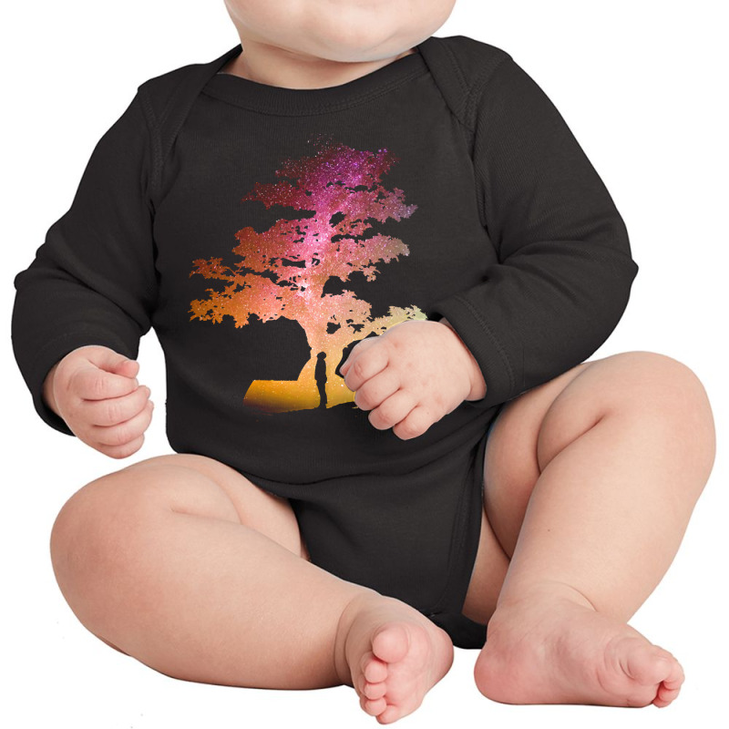 Bonsai Tree T  Shirt Bonsai Tree Milky Way Galaxy Design T  Shirt Long Sleeve Baby Bodysuit by ignacioharris483 | Artistshot