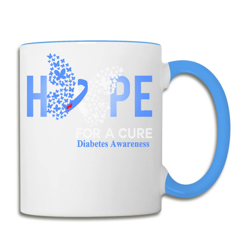 Diabetes Awareness T  Shirt Hope For A Cure  Butterfly Gift Diabetes A Coffee Mug by nestor34590 | Artistshot