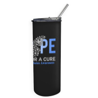 Diabetes Awareness T  Shirt Hope For A Cure  Butterfly Gift Diabetes A Skinny Tumbler | Artistshot