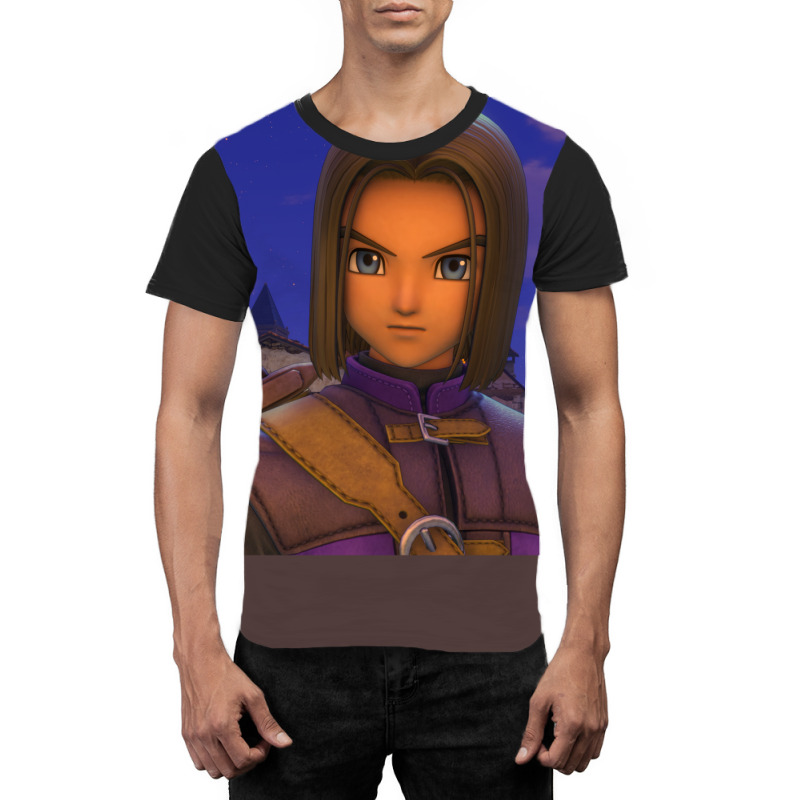 Hero Portrait   Dragon Quest Xi Graphic T-shirt by knpckrusevf | Artistshot