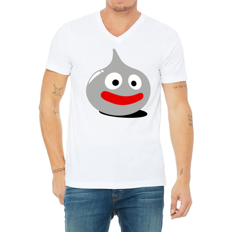 Dragon Quest Metal Slime V-Neck Tee by casonedionq | Artistshot