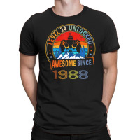 Level 34 Unlocked Gaming Awesome Since 1988 34th Birthday T-shirt | Artistshot