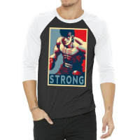 Mamoru Takamura Strong Hajime No Ippo 3/4 Sleeve Shirt | Artistshot