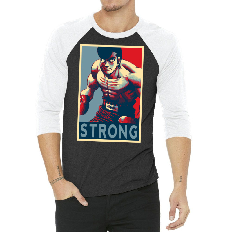 Mamoru Takamura Strong Hajime No Ippo 3/4 Sleeve Shirt by lecykwaffe2 | Artistshot