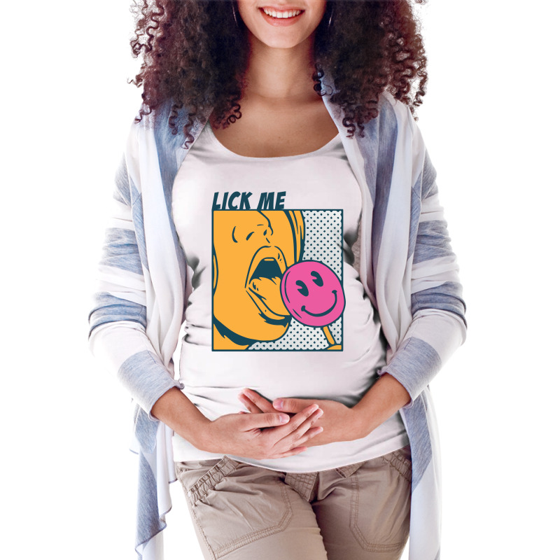 Lick Me Maternity Scoop Neck T-shirt by SarongS | Artistshot