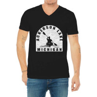 Trending Ackerson Lake Kayaking Michigan V-neck Tee | Artistshot