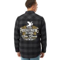 Not Procrastinating Side Quests Funny Rpg Gamer Dragons 1 Flannel Shirt | Artistshot