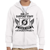 Direct Support Staff Youth Zipper Hoodie | Artistshot